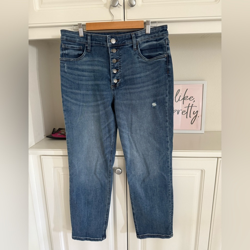 Kut from the Kloth High Rise Button-Fly Blue Jeans